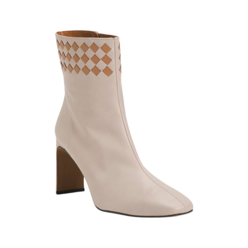 ANGEL ALARCON Made In Spain Leather Heeled Booties